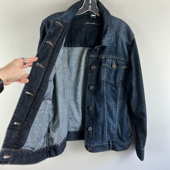 Eddie Bauer Womens Denim Jean Jacket Plus Sz 1X Casual Button Up Casual Pocket - Picture 14 of 15